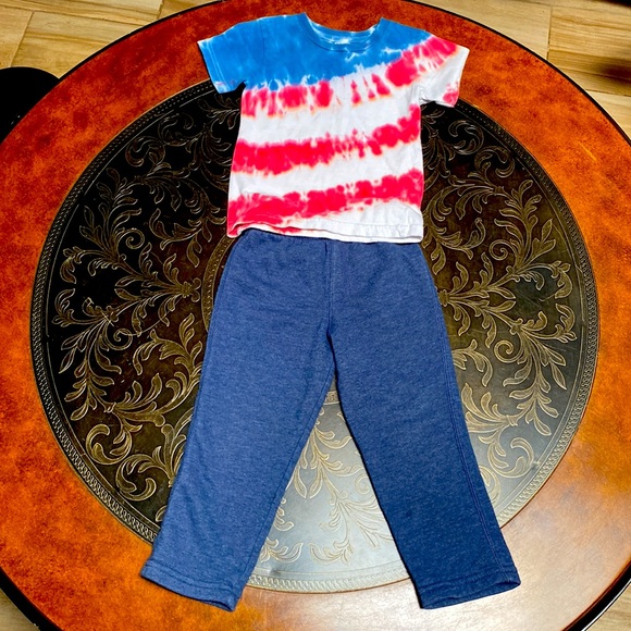 Boys Bundle 1 Pr Sweat Pants and 3 Short Sleeve T-Shirts Size 2-3T - Picture 3 of 14
